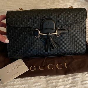 Rare Gucci Horsebit GG monogram leather purse
